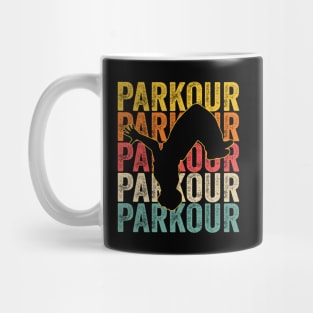 Parkour Free Running Training Traceur Retro Mug